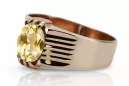 Gelber Peridot Originales Vintage-Roségold aus 14 Karat Ring Vintage Handwerk vrc007r